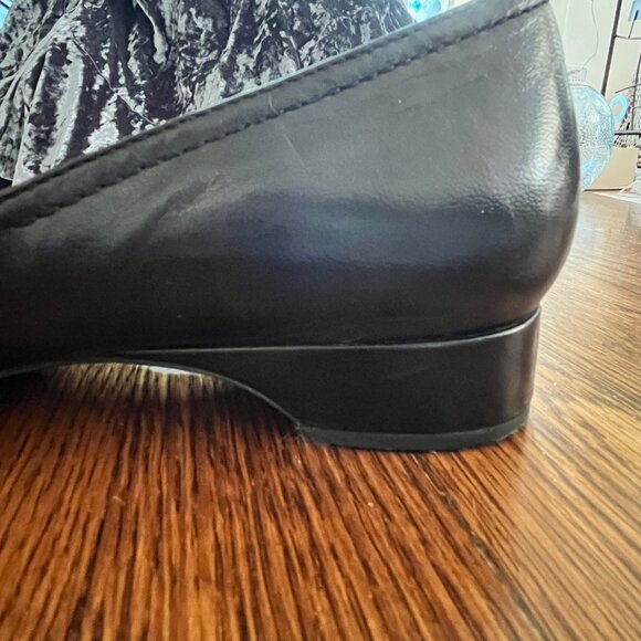 Mid-Century Italian Style Feeling - Low Heel Leather Franco Sarto Flats - Sz 10 - Picture 5 of 8